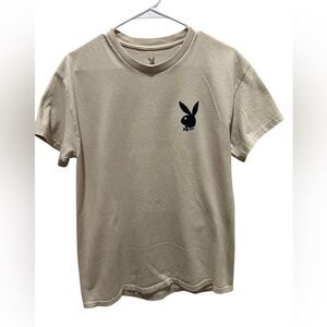 🥳 PLAYBOY Tan Tee with Black Logo